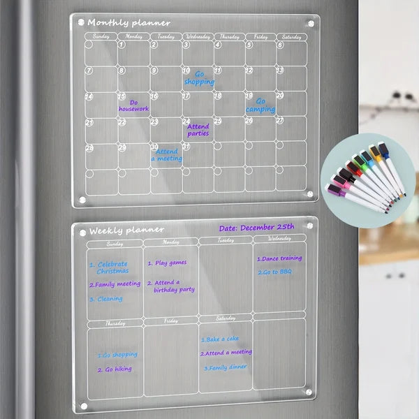 Magnetic Schedule Planner For Fridge