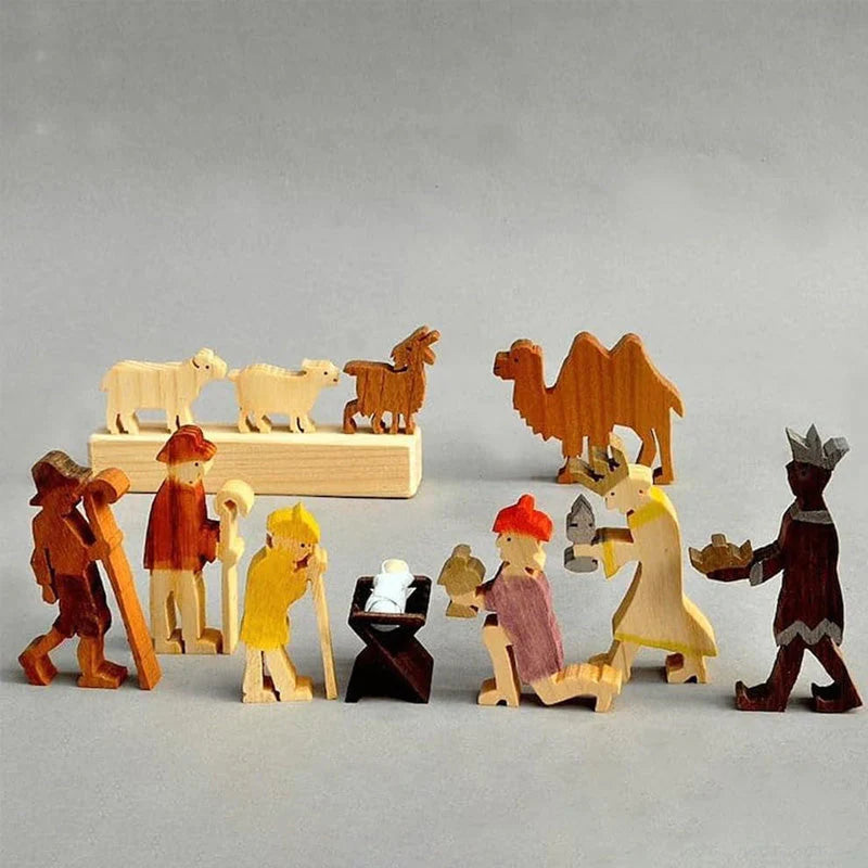 The Christmas Story Unique Nativity Set Wooden Nativity Scene