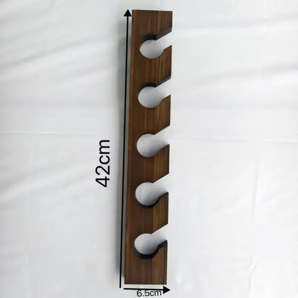 Wooden vertical hat rack